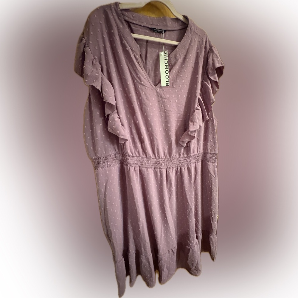BloomChic Lavender Ruffle Dress
